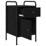 Bedside Cabinet Black Oak 35 x 36.5 x 61 cm Engineered Wood 8007647