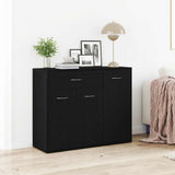 Sideboard Black Oak 88x30x70 cm Engineered Wood 862445