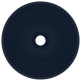 146968 Luxury Bathroom Basin Round Matt Dark Blue 32,5x14 cm Ceramic