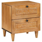 Bedside Cabinet Light Brown 40 x 33 x 46 cm Engineered Wood 4018078