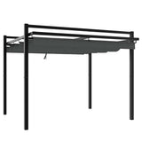 Garden Gazebo with Retractable Roof Anthracite 3x3 m Aluminium 4003969