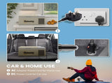 16L Portable Car Fridge, -20&degC to 10&degC Adjustable Temperature - Khaki/Grey T3398P349489