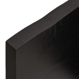 Wall Shelf Dark Brown 60x40x cm Treated Solid Wood Oak 363768