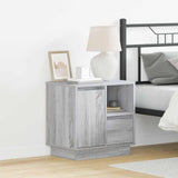 Bedside Cabinet Grey 50 x 34.5 x 50 cm Engineered wood 869588