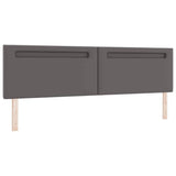 LED Headboard Grey 200 cm Faux Leather 42007315