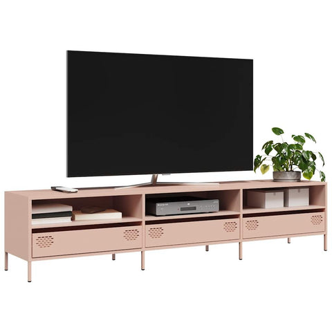 ZNTS TV Cabinet Pink 202x39x43.5 cm Cold-rolled Steel 851347