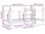 Bunk Bed for Kids White 100 x 200 cm Engineered Wood 3410507