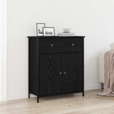 Sideboard with Drawer Black Oak 70 x 30 x 80 cm Engineered Wood 863159