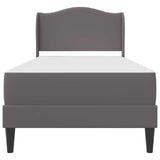 Bed Frame with Headboard Grey 90 x 190 cm Faux Leather 3415268