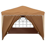 Pop-up Party Tent 288 x 288 x 245 cm Beige Oxford Fabric 42019771