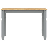 ZNTS Dining Table Corona Grey 112x60x75 cm Solid Wood Pine 4005715