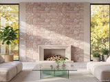 Wall Panels 10 pcs 100 x 50 cm Light Brown and White EPS Foam 42046107