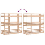 Triple Bunk Bed without Mattress 90x190 cm Single Solid Wood Pine 3284257