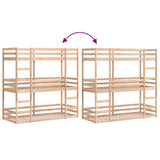 Triple Bunk Bed without Mattress 90x190 cm Single Solid Wood Pine 3284257