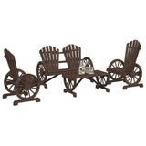 4 Piece Garden Lounge Set Solid Wood Fir 3207126