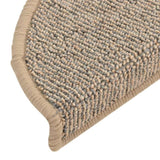 Stair Mats 15 pcs 56x17x3 cm Brown Half Round 149847