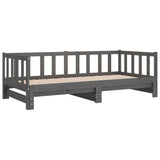 ZNTS Pull-out Day Bed without Mattress Grey 2xcm 814666