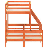 Bunk Bed without Mattress 80x200/120x200 cm Wax Brown Solid Wood 3207180