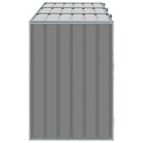 Wheelie Bin Storage for Triple Bins Grey 216x81x115 cm Steel 4006180