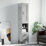 Highboard Concrete Grey 34.5x34x180 cm Engineered Wood 3200261
