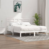Bed Frame without Mattress White Solid Wood 200x200 cm 3105816