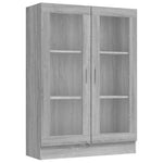 ZNTS Vitrine Cabinet Grey Sonoma 82.5x30.5x115 cm Engineered Wood 815619