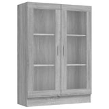 ZNTS Vitrine Cabinet Grey Sonoma 82.5x30.5x115 cm Engineered Wood 815619