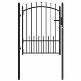 Fence Gate with Spikes EMMEN 100 x 125 cm Powder-coated steel 146399