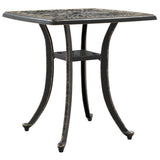 ZNTS Garden Table Bronze 53x53x53 cm Cast Aluminium 4002815