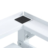Double Washing Machine Pedestal with Pull-Out Shelves White 4009871