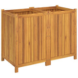 Garden Planter with Liner 100x50x75 cm Solid Wood Acacia 366445