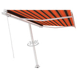 Freestanding Manual Retractable Awning 350x250 cm Orange/Brown 3069520
