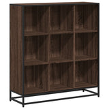 Bookcase Brown Oak 97.5x33x107.5 cm Engineered Wood and Metal 3300864