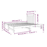 ZNTS Pull-out Day Bed without Mattress 2x cm 3124757