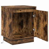 Bedside Cabinet with 2 pcs Smoked Oak 39 x 34.5 x 50 cm 869603
