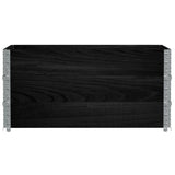 Pallet Collars 3 pcs Black 120x80 cm Solid Wood Pine 3295367
