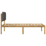 Bed Frame with Upholstered Headboard Whitewash and Light Grey 904270