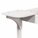Bed Frame with Side Tables White 80 x 210 cm Solid Pine Wood 873218