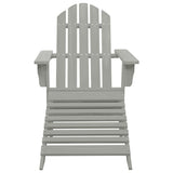 Garden Chair Grey Solid Fir Wood Large Detachable Garden Chair 315930