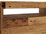 TV Cabinet with LED Lights Old Wood 120x35x40 cm Engineered Wood 856305