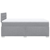 Box Spring Bed with Mattress Light Grey 120x190 cm Fabric 3285841