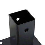 Post Bases Square 12 pcs Anthracite 71x71 mm Powder-coated Steel 42000025