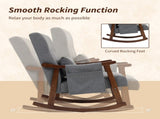 Wood Frame Rocking Accent Chair - Grey T3398P424903
