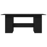 Dining Table Black Oak 180x90x76 cm Engineered Wood 862430
