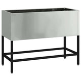 Raised Garden Planter Silver 60 x 26 x 45 cm Galvanised Steel 865888