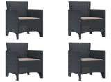 Garden Dining Set 5 pcs Anthracite Polypropylene 3378533