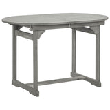 Garden Dining Set Grey Solid acacia wood Medium Extendable 3079653