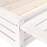 Garden Planter with Folding Tabletop White Solid Wood Pine 825122