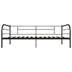 284673 DayBed Frame without Mattress Black Metal 90x200 cm