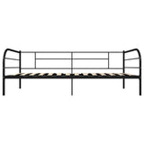 284673 DayBed Frame without Mattress Black Metal 90x200 cm